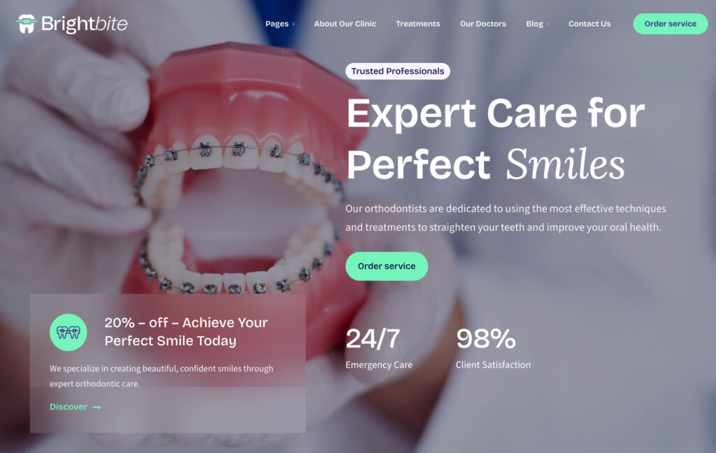 BrightBite Orthodontics Website Design & Branding | Brenham Studio