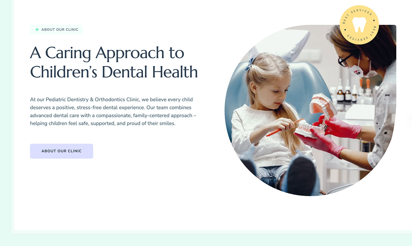 Dental clinic website design for My Smile | Brenham Studio